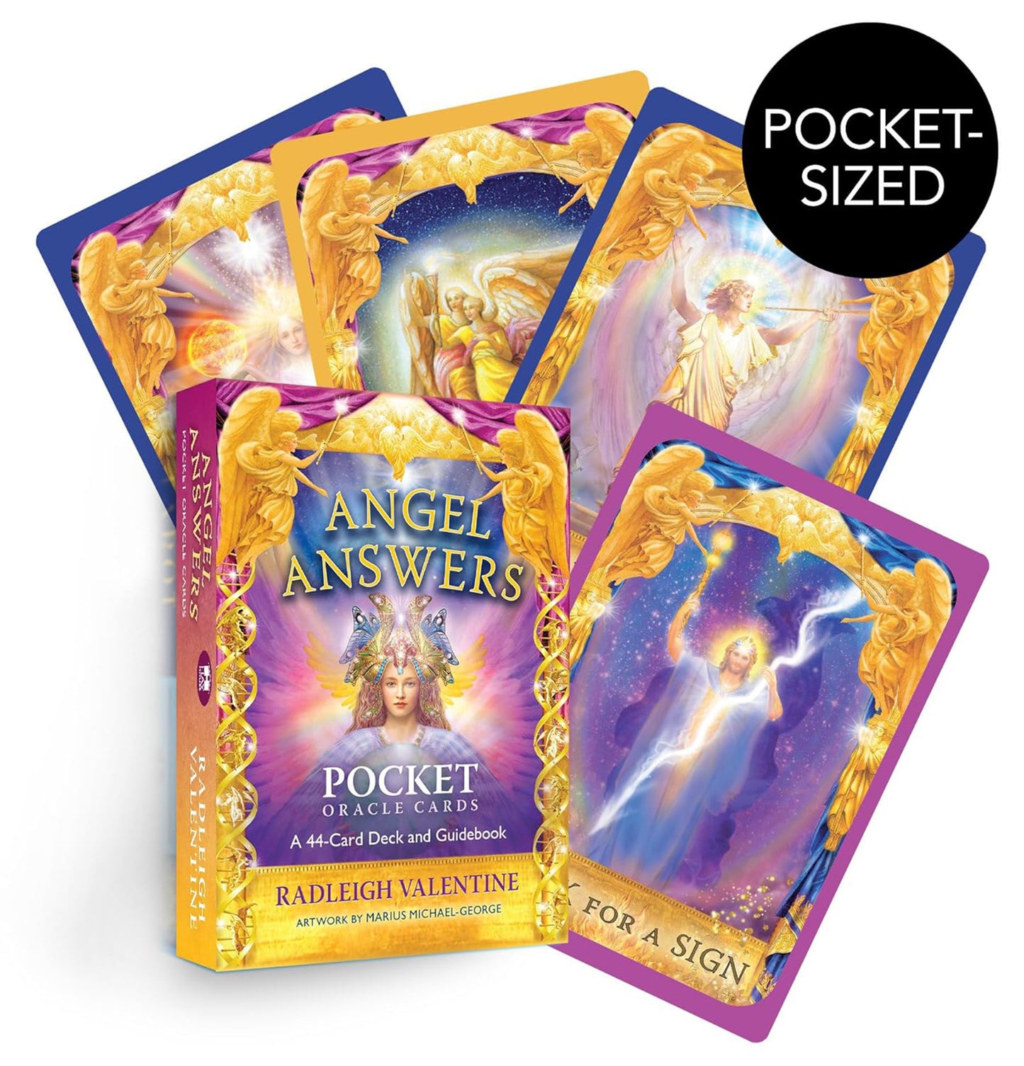 Angel Answers (Pocket Size Oracle Deck): 44 Pocket Oracle Cards and Guidebook,