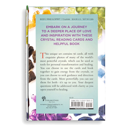 Crystal Reading Cards: The Healing Oracle; 56 Oracle Card Deck & Guidebook