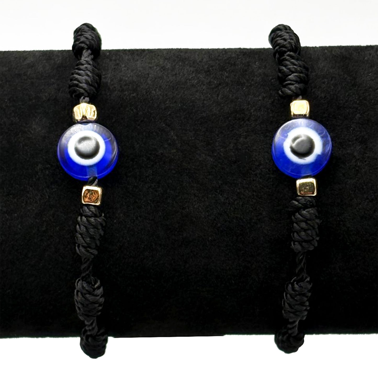7 Knot Evil Eye Bracelets: 2pcs Hand-Knit evil eye bracelets for protection