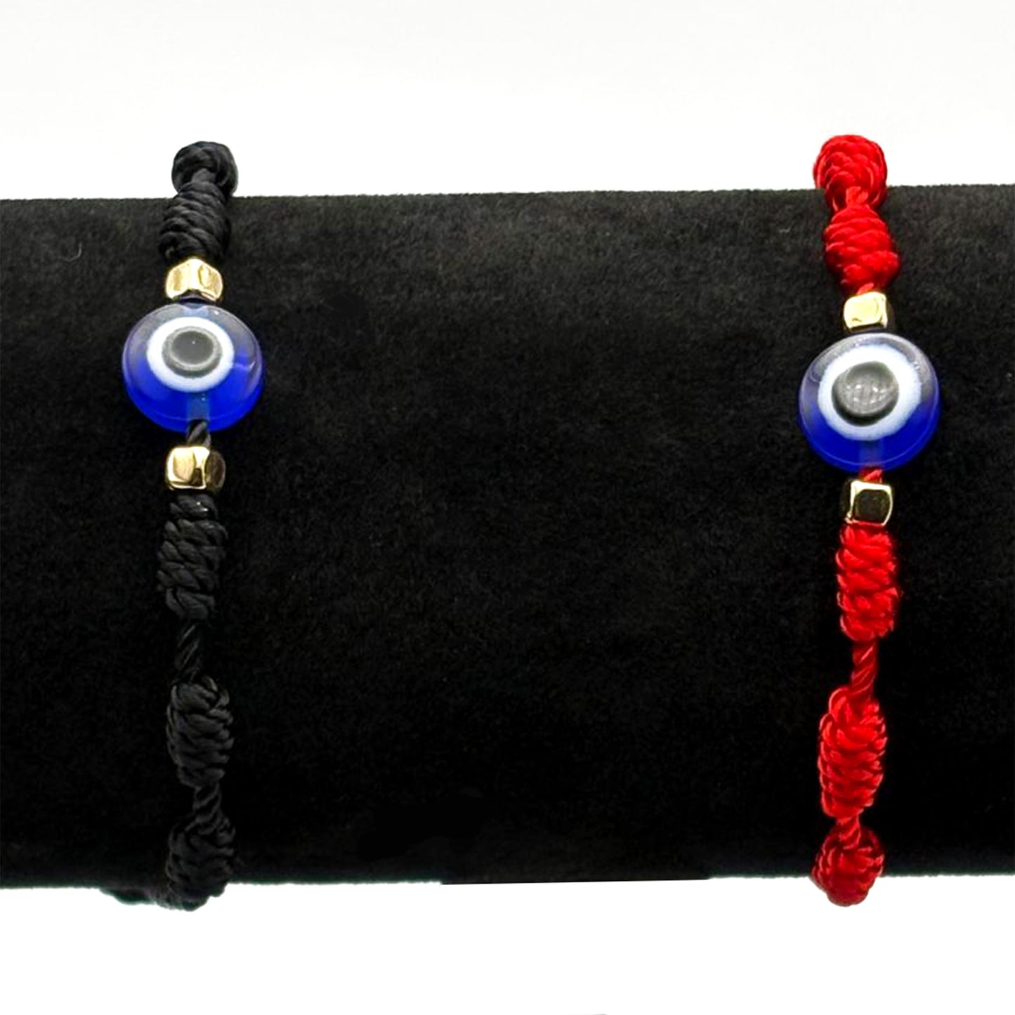 7 Knot Evil Eye Bracelets: 2pcs Hand-Knit evil eye bracelets for protection
