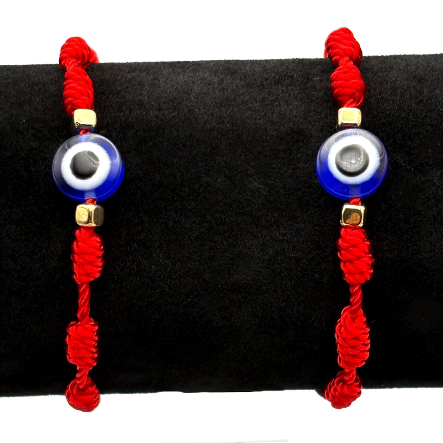 7 Knot Evil Eye Bracelets: 2pcs Hand-Knit evil eye bracelets for protection