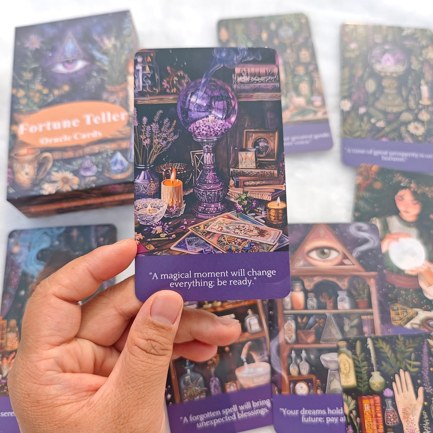 Fortune Teller Oracle: 56 Card Deck with keywords and messages