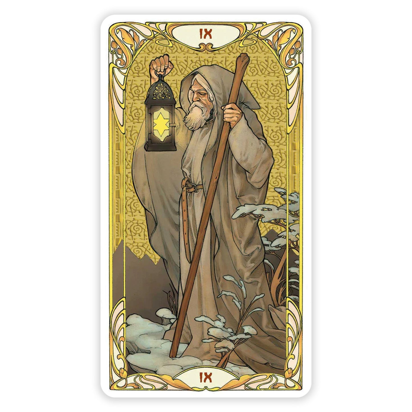 Golden Art Nouveau Tarot Deck- Grand Trumps: 22 Major Arcana only with golden foil impressions