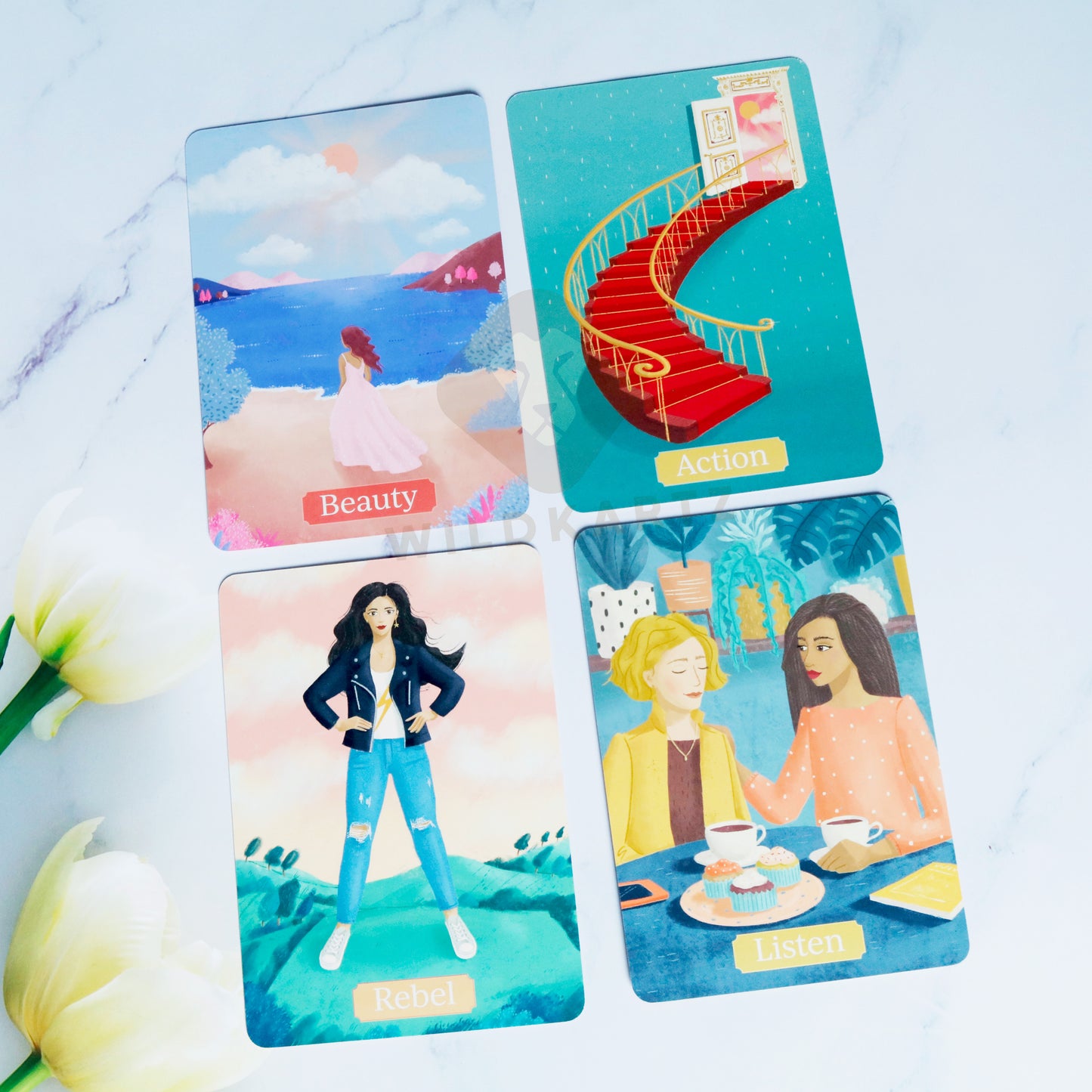 Self-Care Wisdom Cards: 52 Oracle Card Deck with messages for positive changes