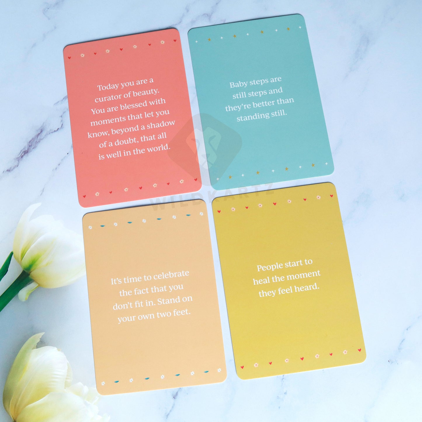 Self-Care Wisdom Cards: 52 Oracle Card Deck with messages for positive changes