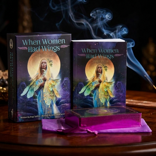 When Women Had Wings Tarot Deck – 78 Cards with Purple Gilded Edges