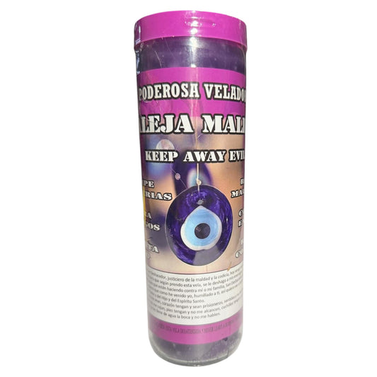 Keep Away Evil Fixed & Scented 7 Day Candle - Veladora Aleja Maldad