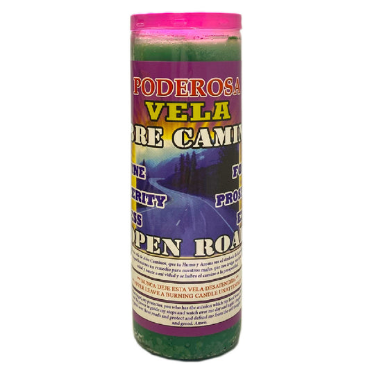 7 Day Candle Open Roads Prepared and Scented - Veladora Preparada Abre Caminos
