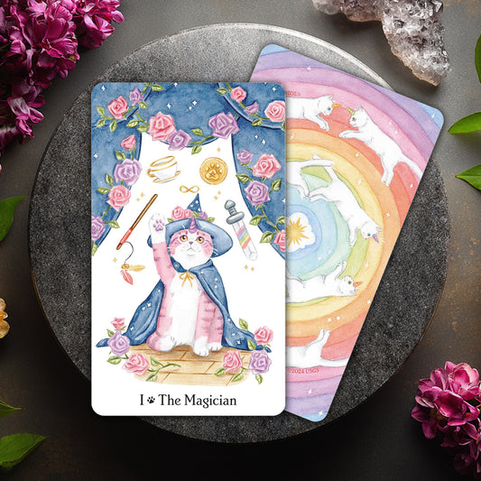 Caticorn Tarot: 78 Tarot Cards & Guidebook Set