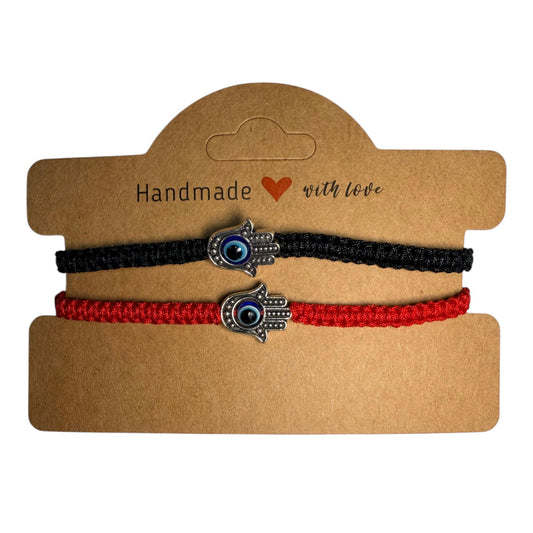 Braided Adjustable Bracelet Hamsa Evil Eye bracelet, protect yourself from negative energies