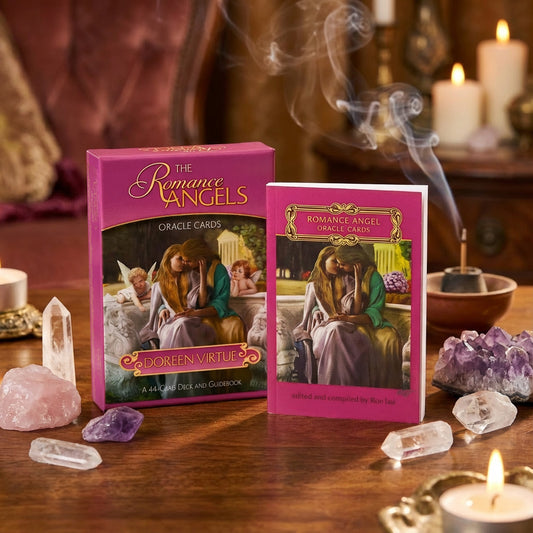 Romance Angels Oracle – 44 Gilded Oracle Deck & Guide Booklet by Doreen (reprint version)