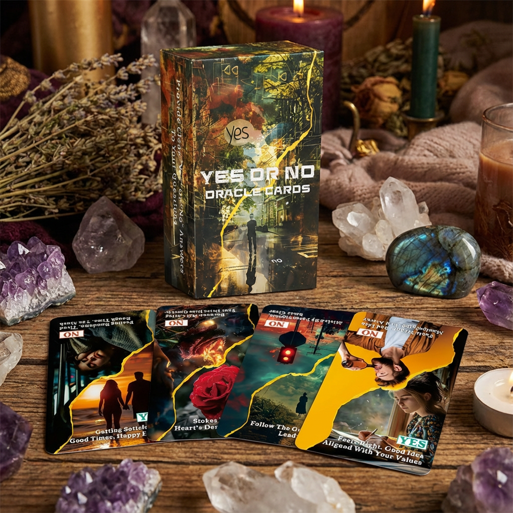 Yes or No oracle Cards: 56 Oracle Card Deck with Keywords