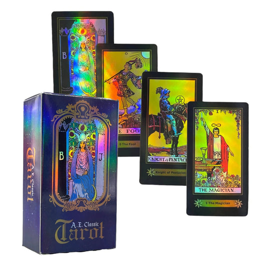 AE Classic Holographic Tarot Deck:  78 Tarot Cards with Guidebook