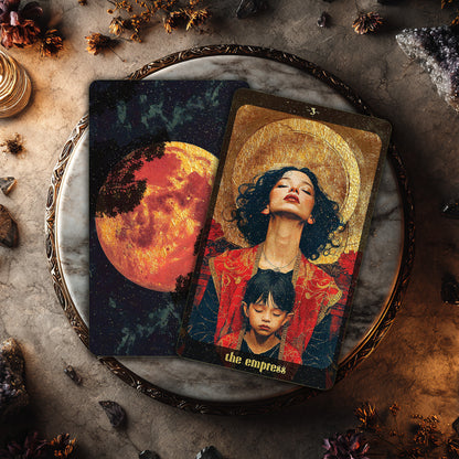 Amber Moon Tarot- 78 Gilded Card Deck with guide booklet