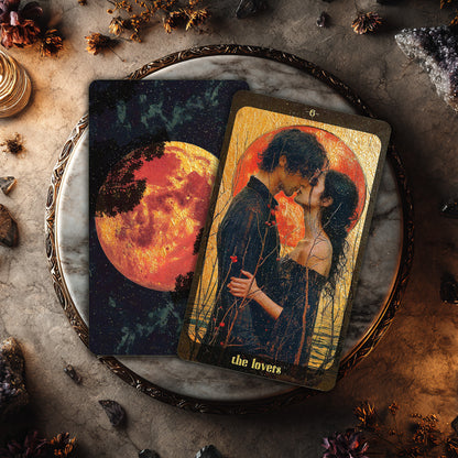 Amber Moon Tarot- 78 Gilded Card Deck with guide booklet