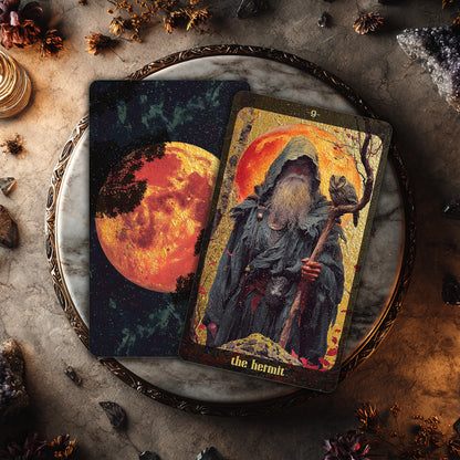 Amber Moon Tarot- 78 Gilded Card Deck with guide booklet