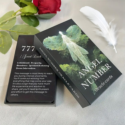 Angel Number Oracle Cards: 56 Oracle Card Deck with angelic messages for your higherself