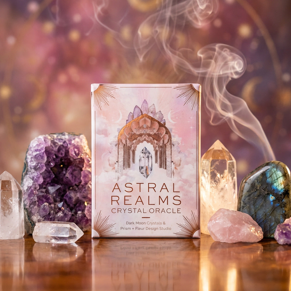 Astral Realms Crystal Oracle : A Gorgeous 33 Oracle Card Deck & Guidebook