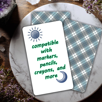 Blank Tarot Cards: 80 Round-Cornered Tarot Plaid Cards