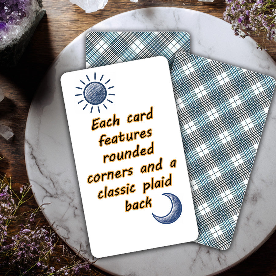 Blank Tarot Cards: 80 Round-Cornered Tarot Plaid Cards