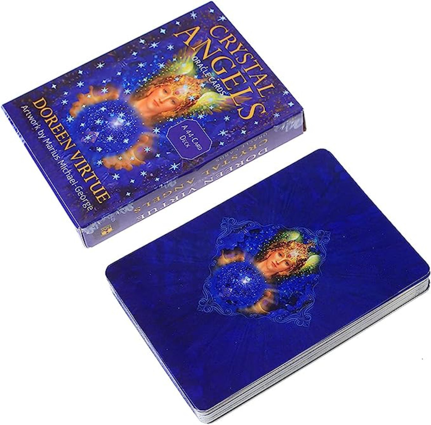 Crystal Angels Oracle Deck: 44 Oracle Card Deck with pdf guidebook by Doreen Virtue (small reprint version)