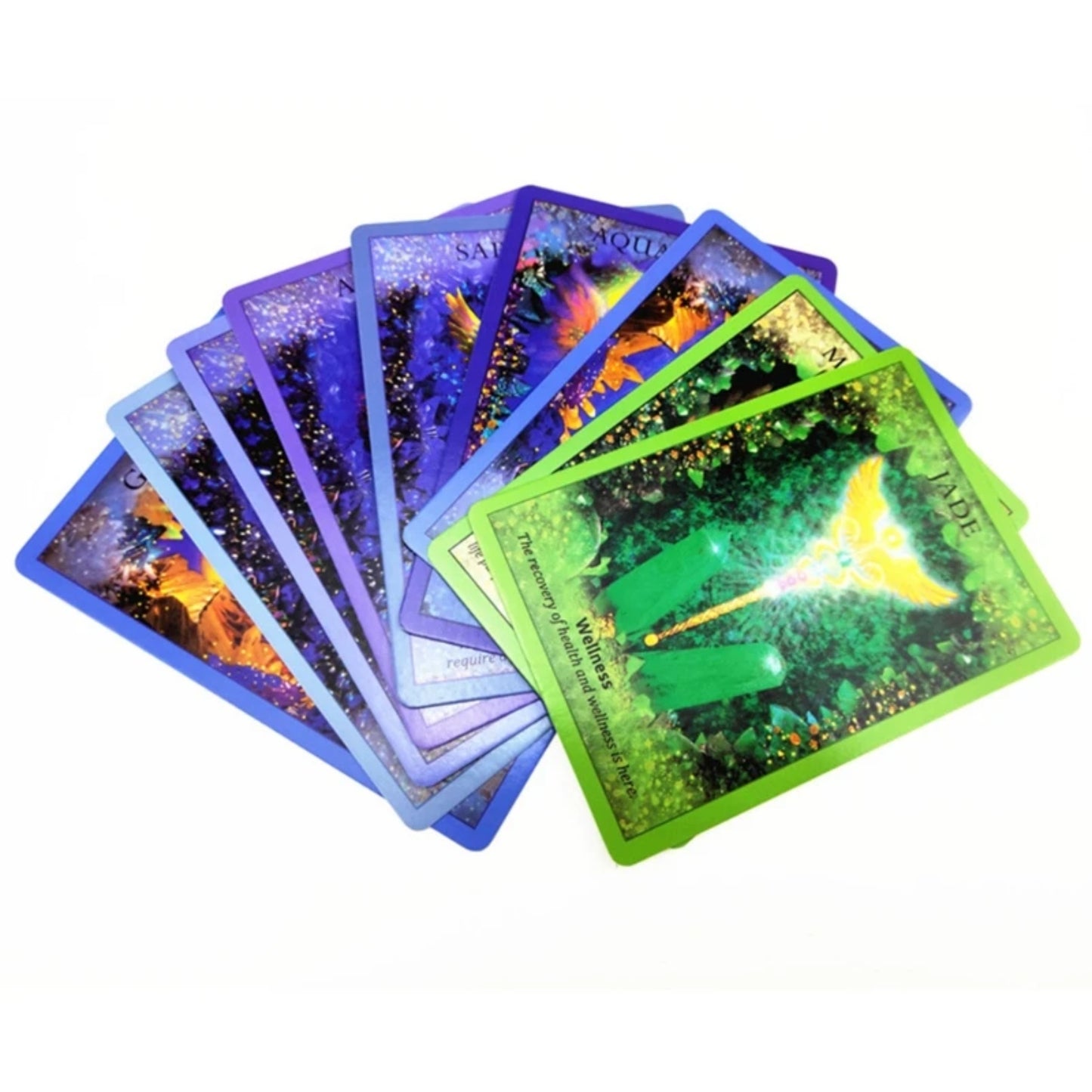 Crystal Angels Oracle Deck: 44 Oracle Card Deck with pdf guidebook by Doreen Virtue (small reprint version)