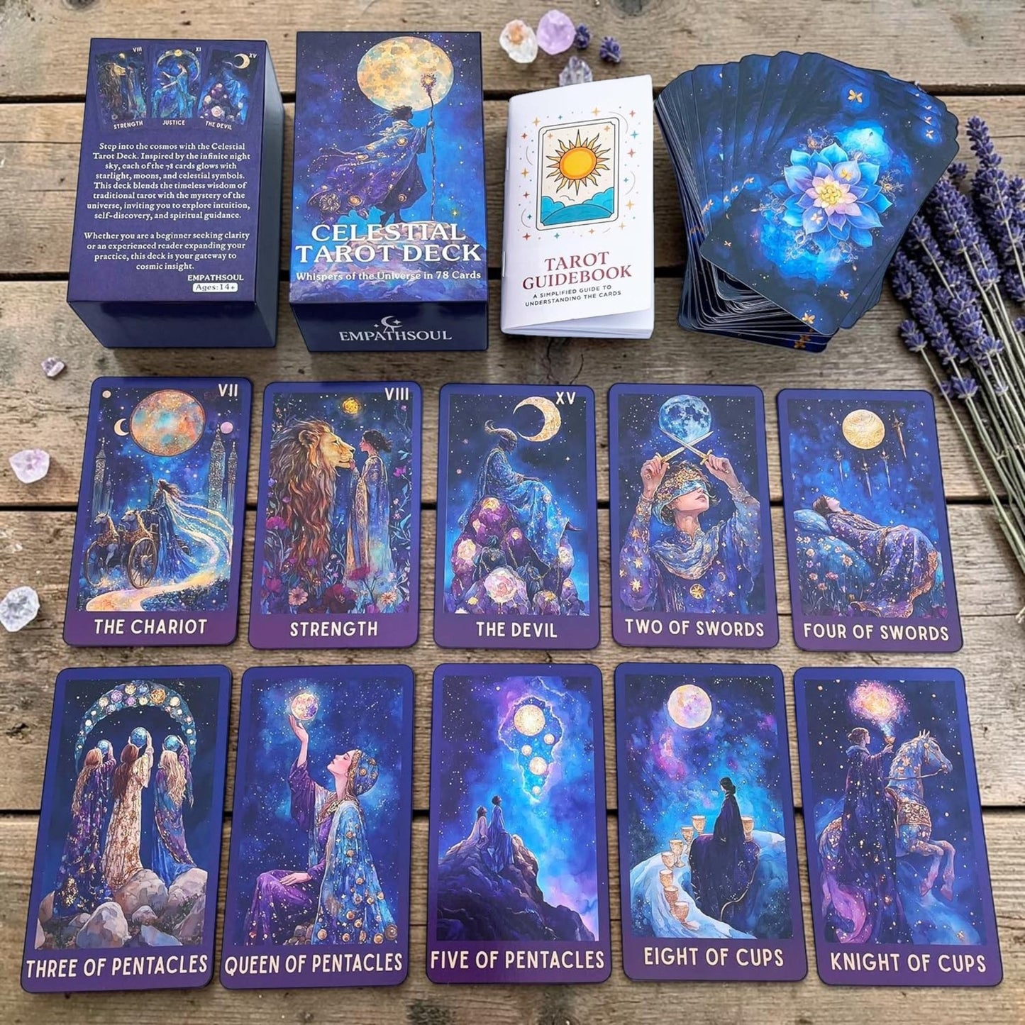 Celestial Tarot Deck with Guidebook