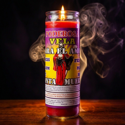 7 Day Candle - Santa Muerte For Love - Fixed Candle Ready To Use Spiritual Candle