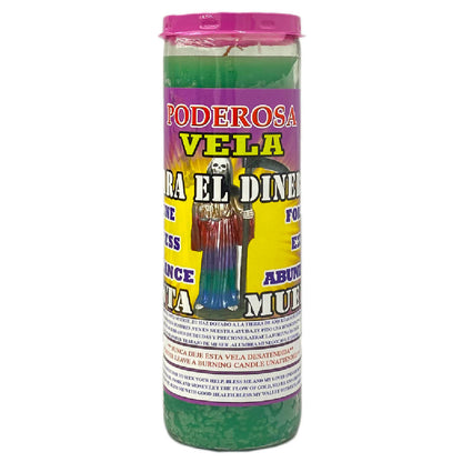7 Day Candle - Santa Muerte For Money -  Fixed & Ready To Use Spiritual Candle
