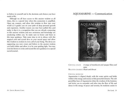 Crystal Reading Cards: The Healing Oracle; 56 Oracle Card Deck & Guidebook