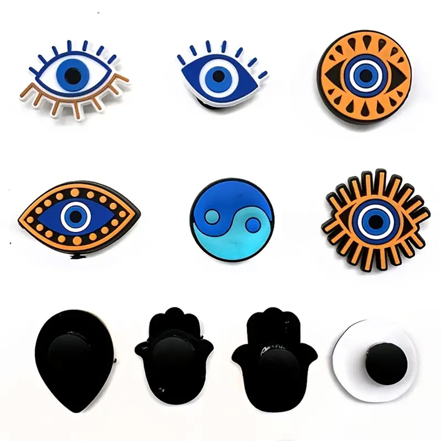 10pcs Crocs Jibbitz Evil Eye Shoe Charms Decoration