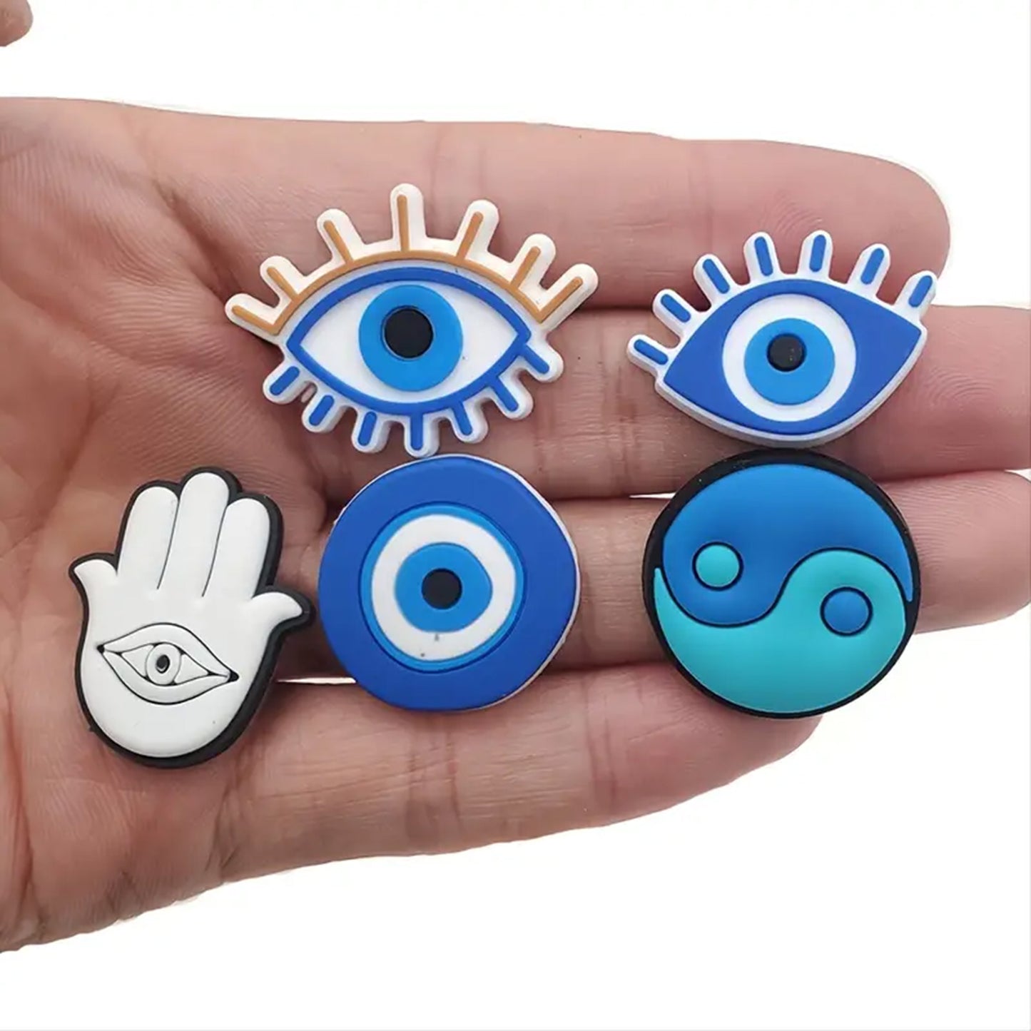 10pcs Crocs Jibbitz Evil Eye Shoe Charms Decoration