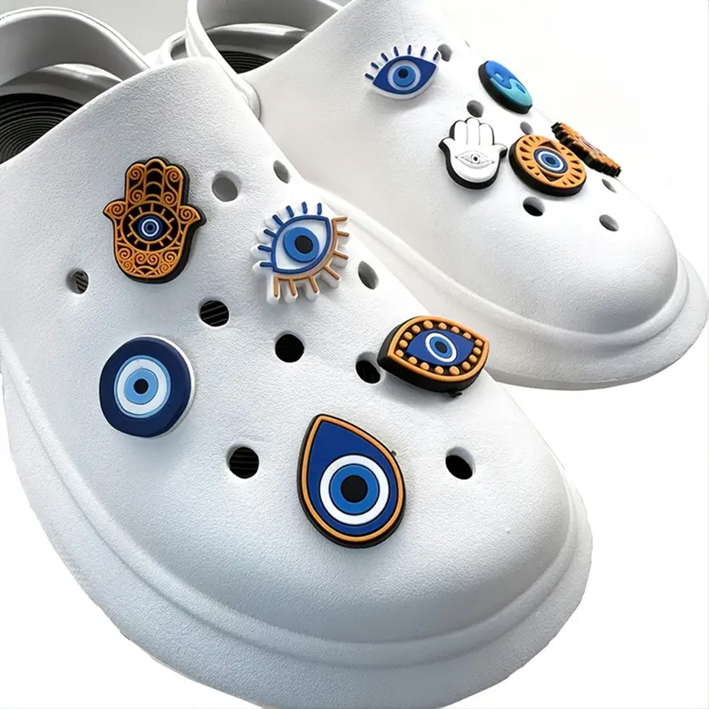 10pcs Crocs Jibbitz Evil Eye Shoe Charms Decoration