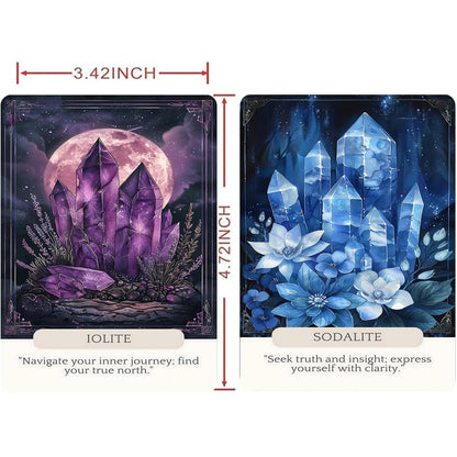 Crystal Wisdom Oracle: 44 Oracle Card Deck with name of crystal and messages
