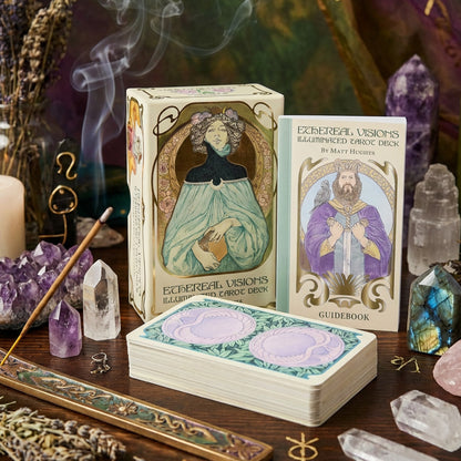 Ethereal Visions Illuminated Tarot Deck - 80 Cards Deck & Expanded Guidebook