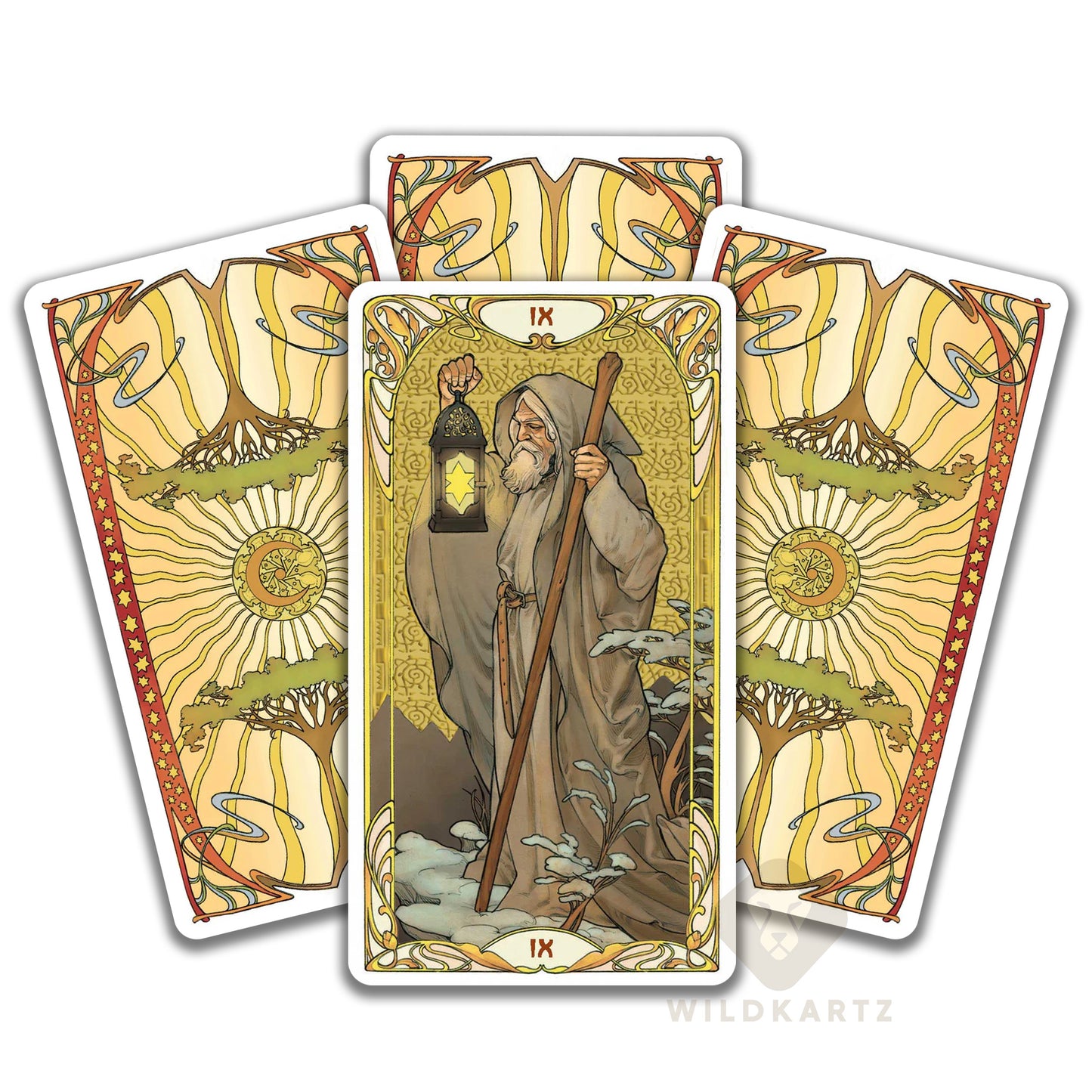 Golden Art Nouveau Tarot: 78 Tarot Cards & Guide Booklet