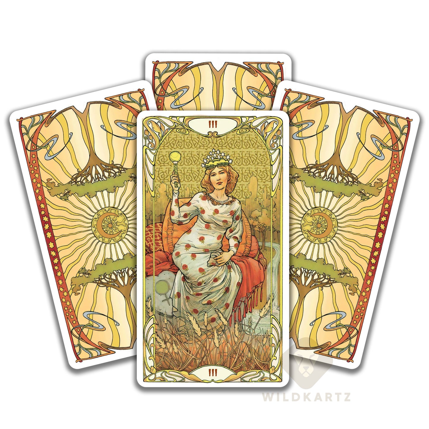 Golden Art Nouveau Tarot: 78 Tarot Cards & Guide Booklet