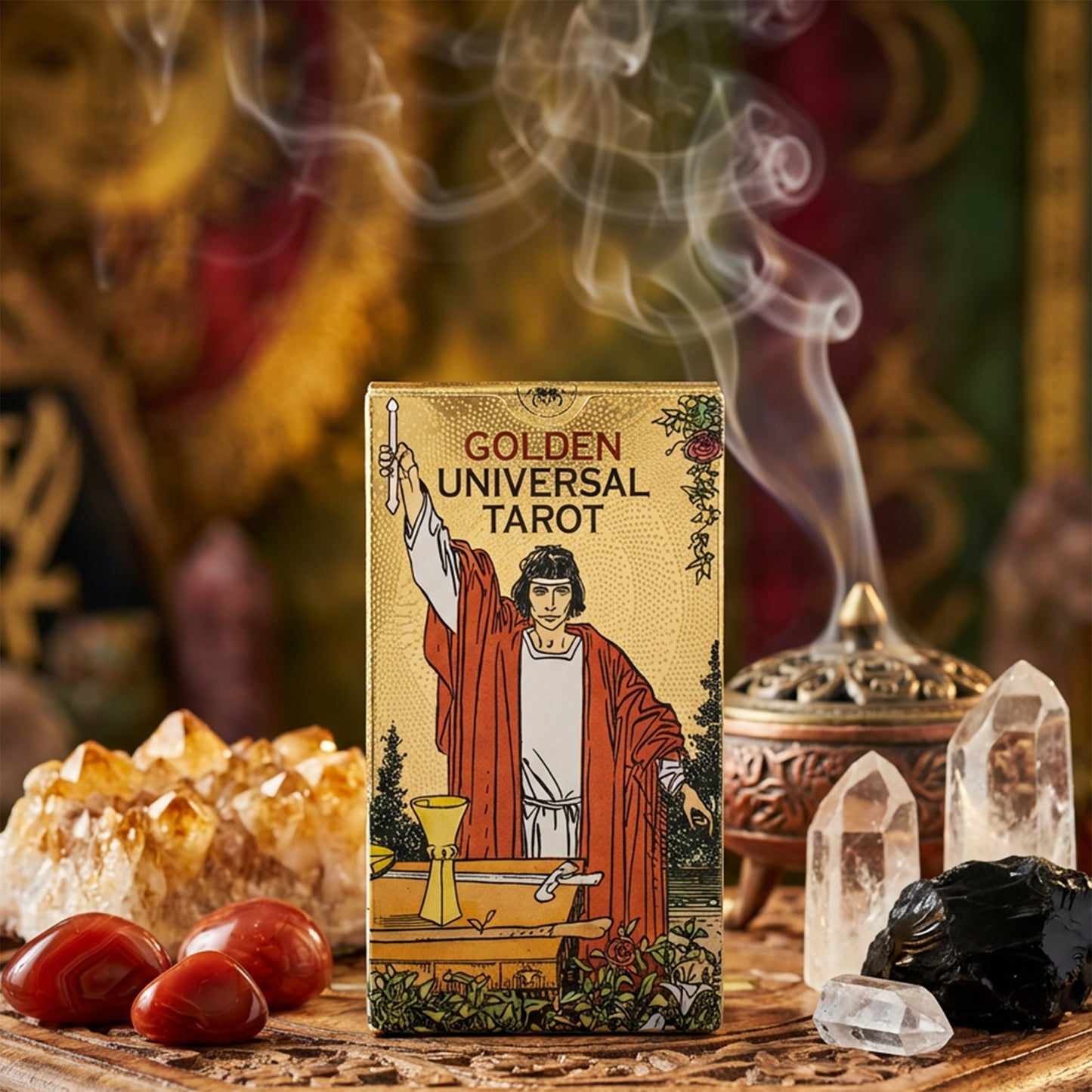 Golden Universal Tarot Deck & Guidebook