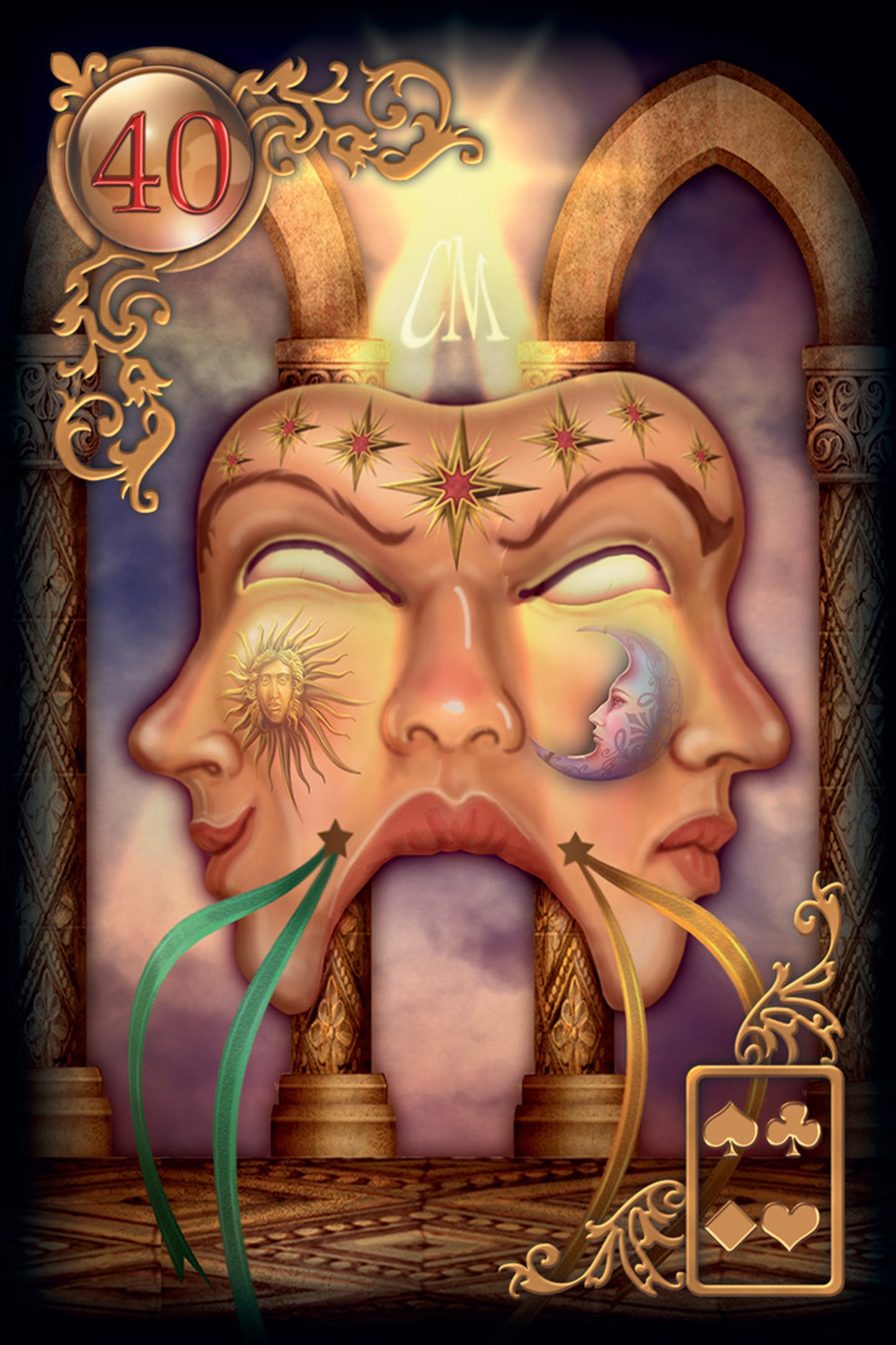 Gilded Reverie Lenormand Expanded Edition: 47 Gilded Cards & Guidebook