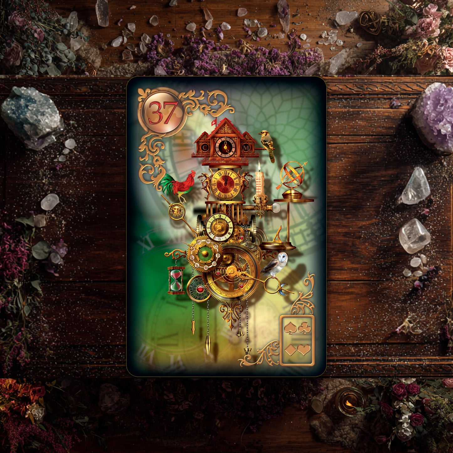 Gilded Reverie Lenormand Expanded Edition: 47 Gilded Cards & Guidebook