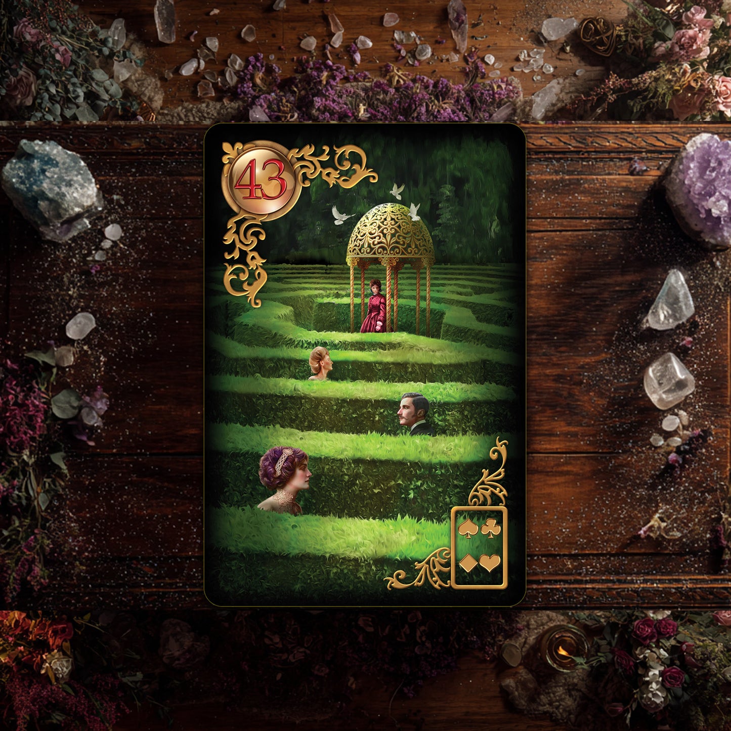 Gilded Reverie Lenormand Expanded Edition: 47 Gilded Cards & Guidebook