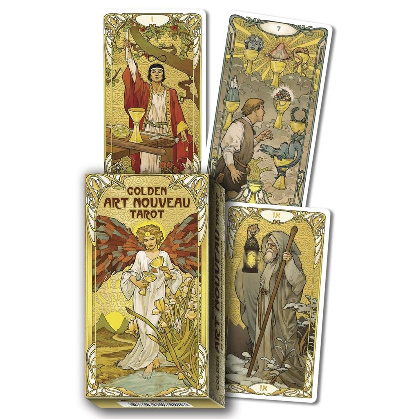 Golden Art Nouveau Tarot: 78 Tarot Cards & Guide Booklet