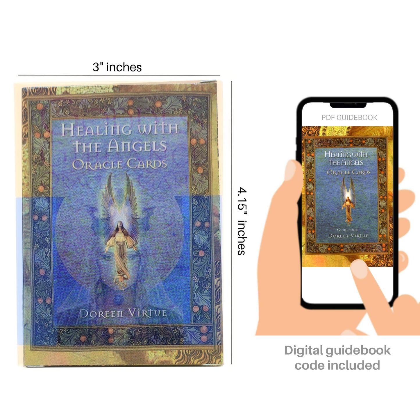 Healing With The Angels Oracle (small reprint version): 44 Oracle Cards & pdf guide -Doreen Virtue