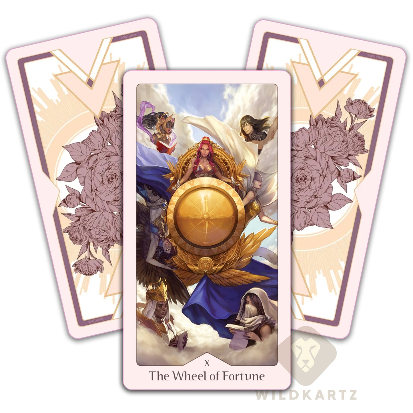 Heavenly Bloom Tarot: 78 Rose gold gilt-edged Tarot Card Deck & Guidebook