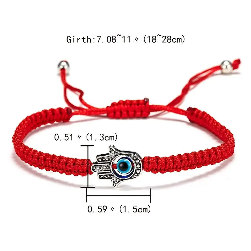Braided Adjustable Bracelet Hamsa Evil Eye bracelet, protect yourself from negative energies, 3 colors very stylish