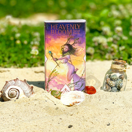Heavenly Bloom Tarot: 78 Rose gold gilt-edged Tarot Card Deck & Guidebook
