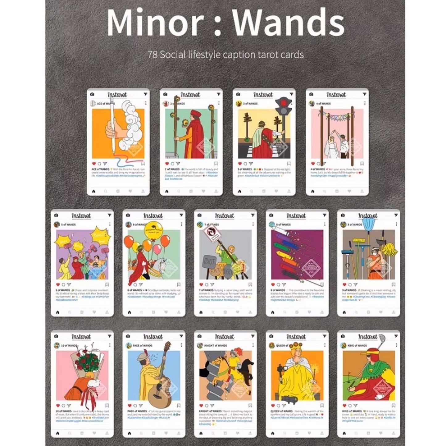 Instarot Tarot Deck: 78 Social Lifestyle Caption Tarot Cards