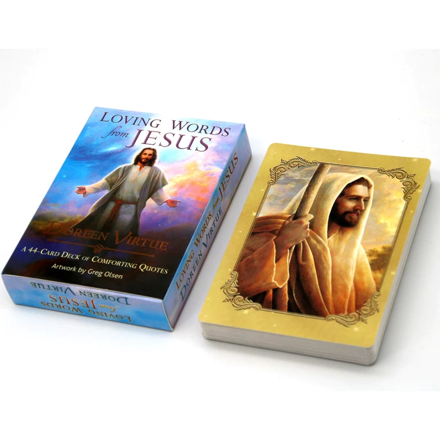 Loving Words from Jesus: 44 Oracle cards with comforting quotes by Doreen Virtue  small reprint version)