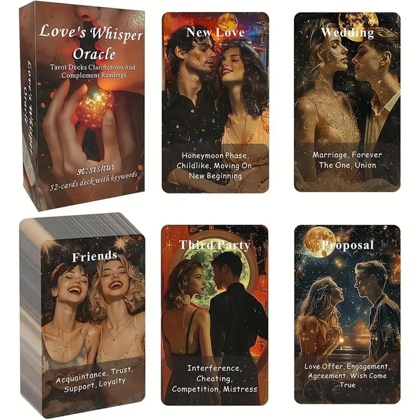 Love's Whisper Oracle: 52 Oracle Card Deck with Keywords