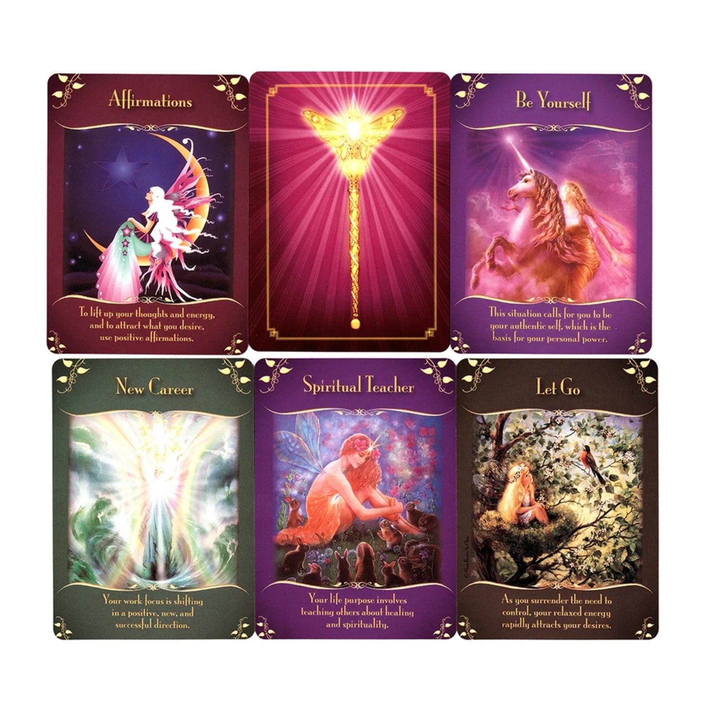 Magical Messages from the Fairies Oracle: 44 Oracle Cards & pdf guidebook - Doreen Virtue (small reprint version)